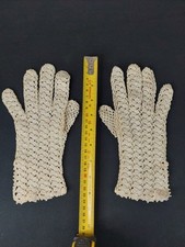 Vintage crochet lace gloves - vintage,