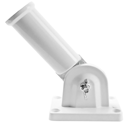 White cast aluminum flag - white,