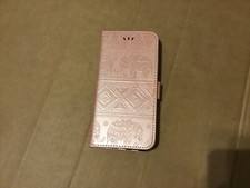 -ESSTORE EU Galaxy S6 Edge Plus Case Retro Elephant Embossing PU Leather Rose gl