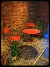 Terracotta Red 2-Seater Metal