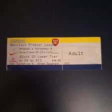 22/12/2007 Arsenal v Tottenham Ticket.  