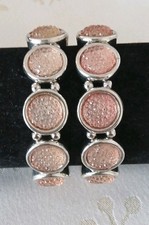 Pair Of Silver Tone Pink