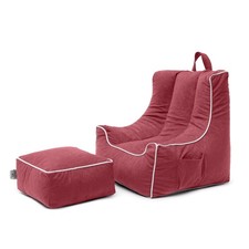 Kids Bean Bag Chair With Footstool | Toddler Indoor Gaming Beanbag Armchair