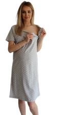 Glow Mama Ladies Nursing Nightdress Maternity Shirt Nighty Breastfeeding