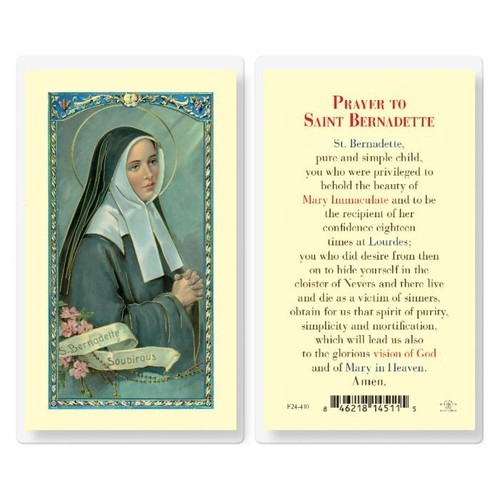 Bernadette with prayer to - prayer,