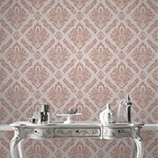Super Fresco Rose Gold Damask Wallpaper By Graham Brown 104260
