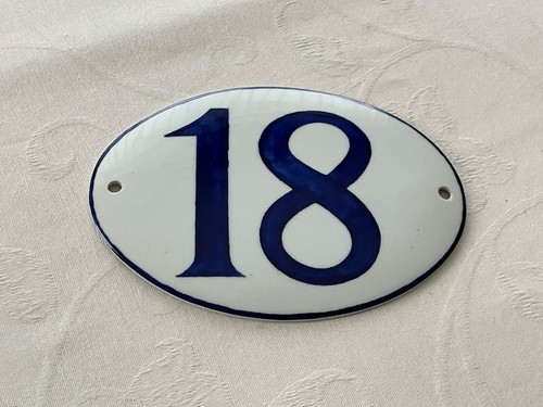 Oval house number navy - house,