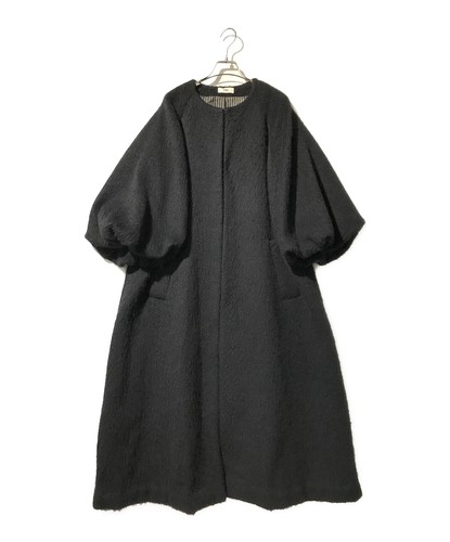 Uhr shaggy long coat black - coat,