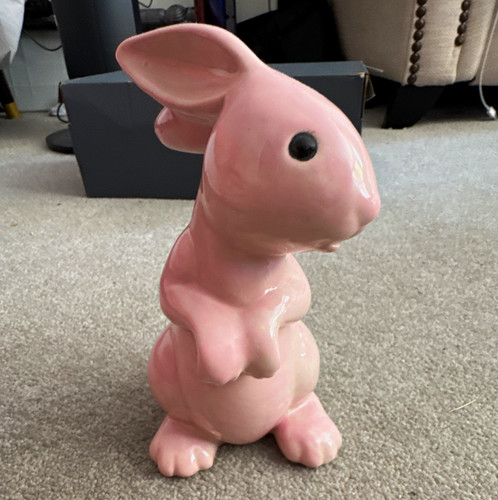 Pink black ceramic - ceramic, rabbit