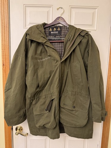 Barbour men green long parka - men's,