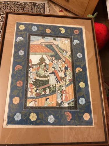 Framed indian mughal - a,