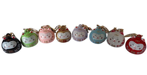 Maneki neko lucky cat - cat, keyring