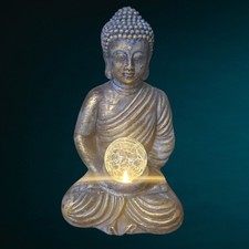 Zen Buddha Solar Garden Statue