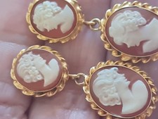 silver cameo earrings gold on