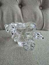 2x Clear Acrylic Figurine Cute Polar Bear Home Decor Christmas Ornament