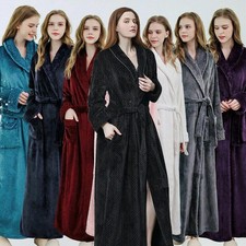 Ladies Womens Bathrobe Long