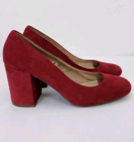 Primark red suede block heel - primark,