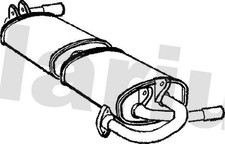 Rear Muffler Exhaust Silencer Back Box Fits Toyota Mr2