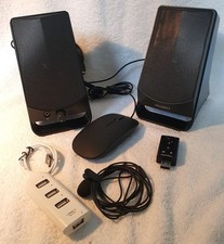 Wired Complete USB Audio System:  Soundcard, Speakers, Microphone, 4 port USB