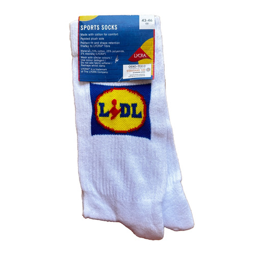 Lidl sports socks white logo - socks,