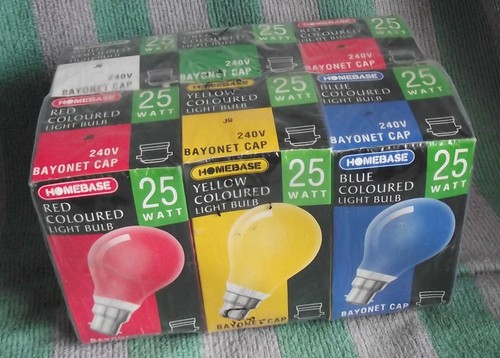 Coloured light bulbs - coloured, 6