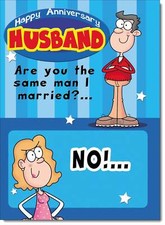 Doodlecards Husband Wedding Anniversary Card Funny Better than the Man I Married