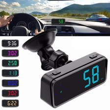 Mini LED Digital Speedometer GPS Car HUD Head Up Display MPH/KMH Universal 2024