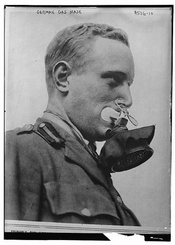 German gas mask soldier wwi - gas,