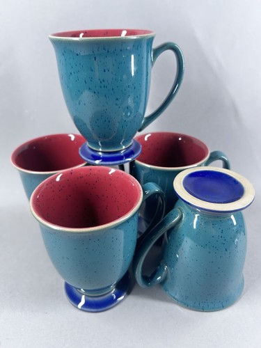 Denby pottery harlequin - pottery, footed