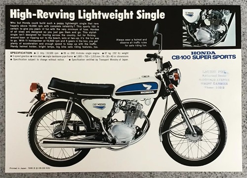 Honda cb100 super - honda,