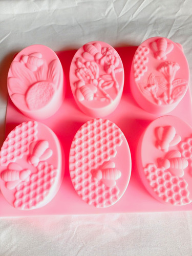 Pink silicone oval bee - pink,