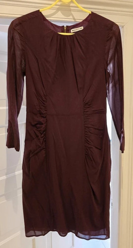 Whistles silk burgundy - silk, women's