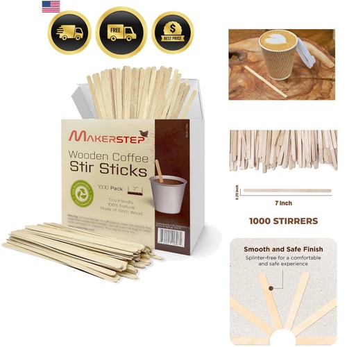 Birch wood coffee stirrers 7 - wood,