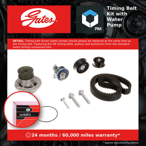 Timing belt water pump kit - belt,