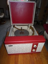 Dansette style Vintage record player, Pilot Encore GW0  1950s  Amp re-capped.