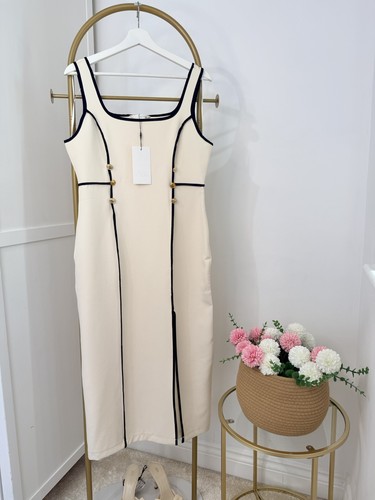 Zara beige midi dress size - zara, l