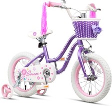 Glerc Daisy Girls Bike 12-16” with Basket, Bell, Streamers & Stabilisers
