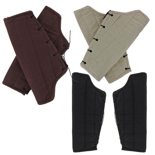 Medieval padded greaves armor - greaves,
