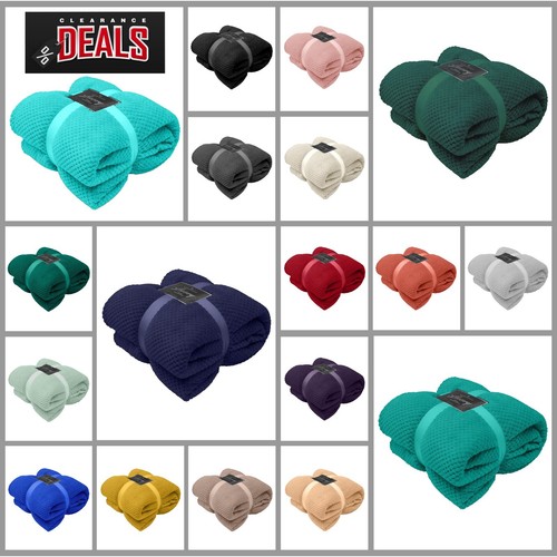 Faux fur popcorn fleece throw - faux,