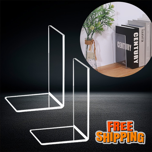 Acrylic shaped bookends book - l-shaped,