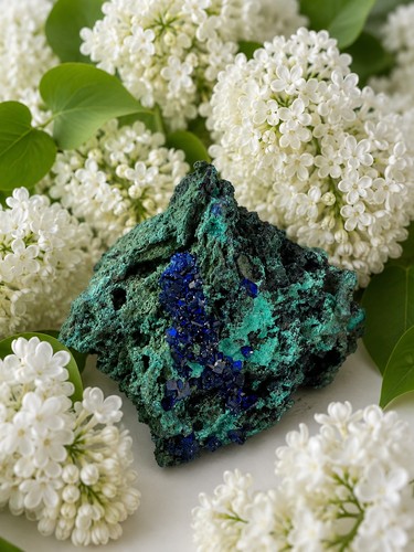 Cubic azurite malachite - cubic,