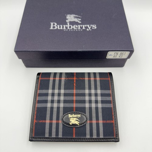Burberry fold wallet navy - bi-fold,