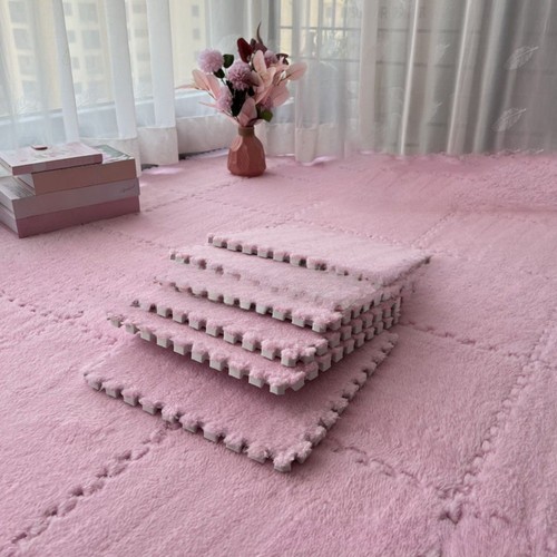 Square plush foam floor mat - plush,