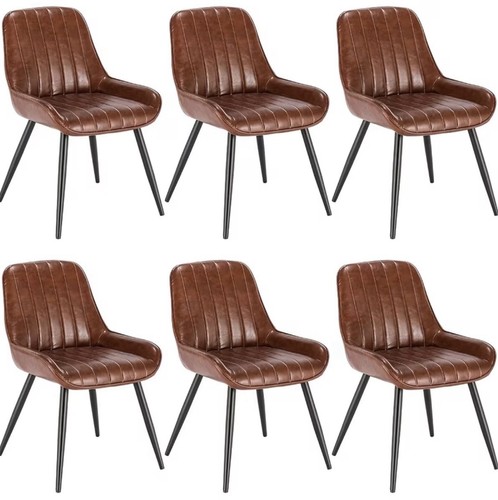 Set brown leather - set, dining