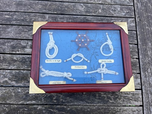 Vintage framed nautical knot - vintage,