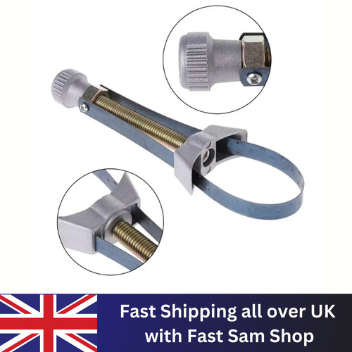 Adjustable strap wrench - strap, oil
