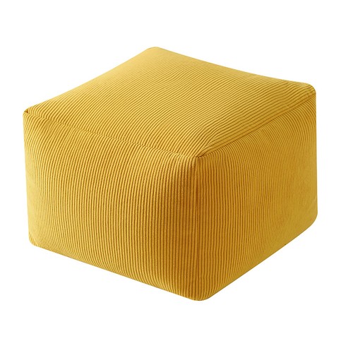 Corduroy footstool pouffe pouf - pouffe,