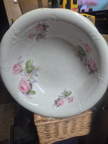 Vintage antique floral - antique, bed