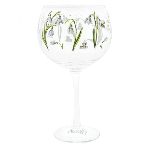 Christmas gin glass floral - christmas,
