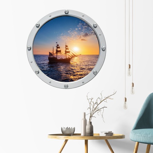 Pirate ship porthhole wall - pirate, 3d